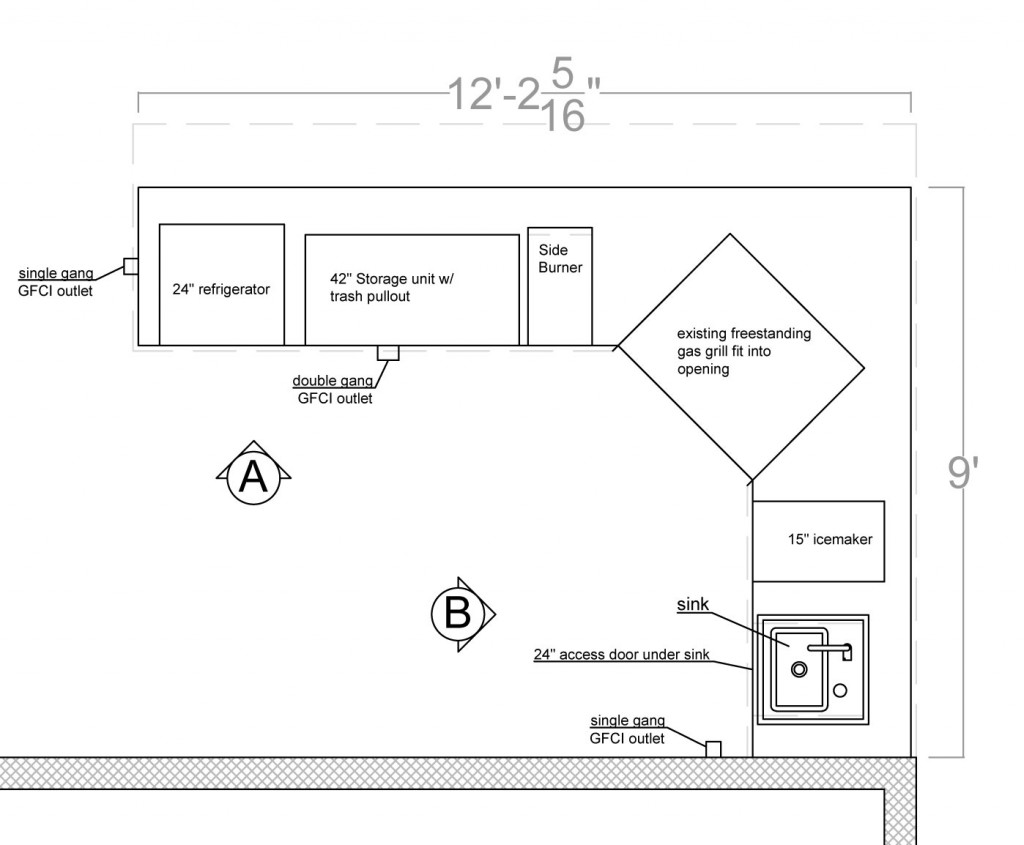 small L Shaped Kitchen Designs With corner faucet sink